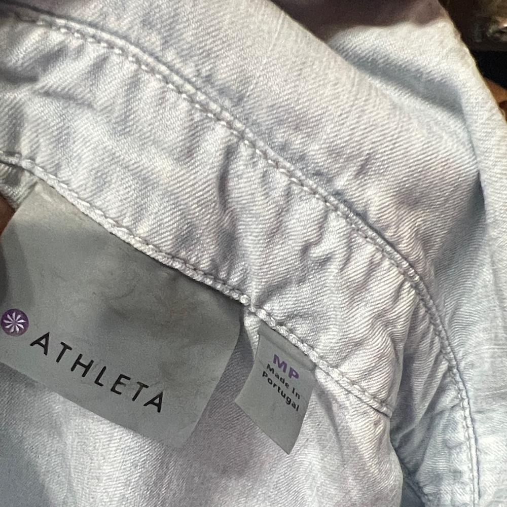 Athleta Candid Light Blue Denim Shirt Dress - Picture 4 of 4